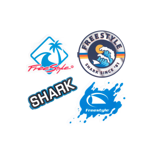 Freestyle Shark Vibe Waterproof Die Cut Decal Pack